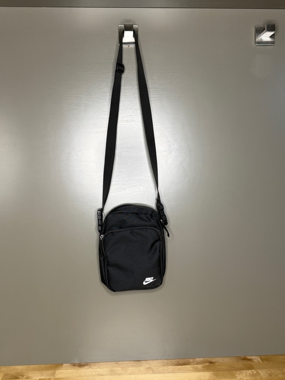 Nike Black  Crossbody Shoulder Bag with White Logo